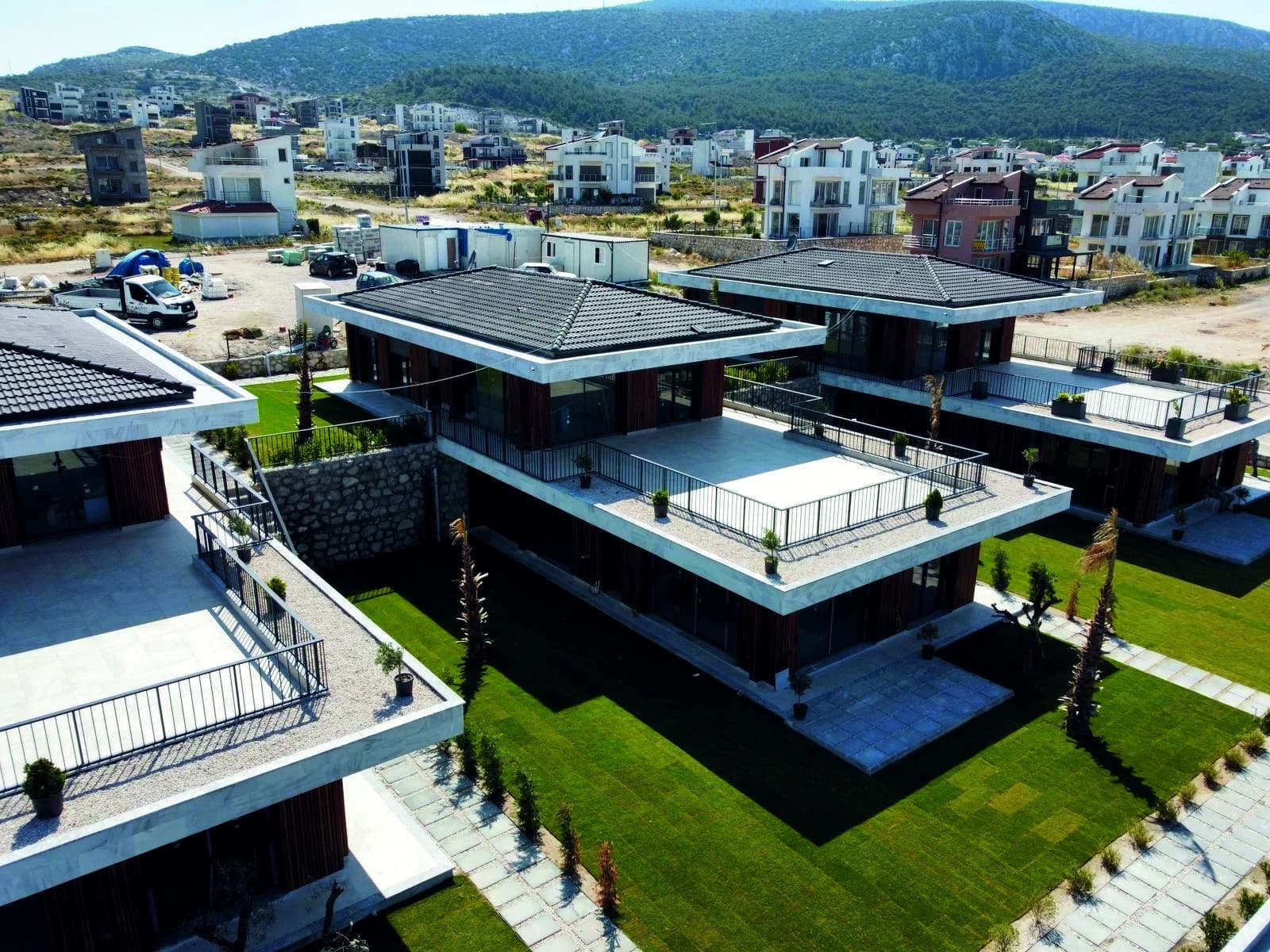 Terrace House yerleşkesi, tamamlanmış yapının fotoğrafı